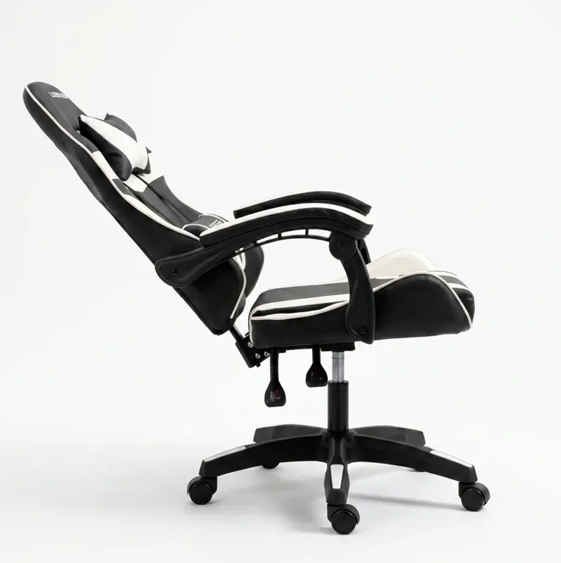 Silla Gamer Novohome  NEGRA Y BLANCA  NH-GC505