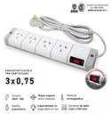 Trefi Zapatilla binorma 4 tomas cable 1.5 mt
