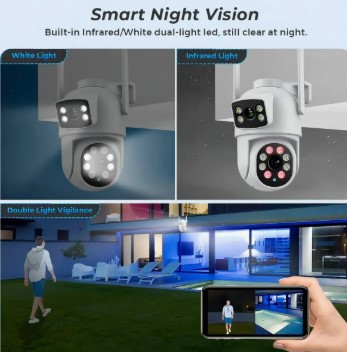 Pronext Camara exterior movimiento alarma IP SDUAL EX20 Camara IP n 2 camaras 3MP