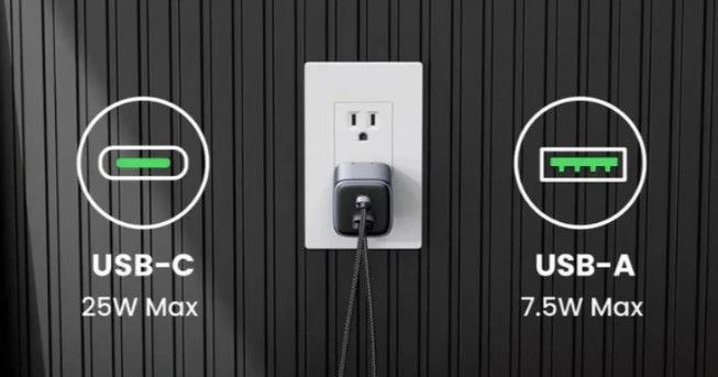 Ugreen Cargador 35W CD350 USB-A y Tipo C carga ultra rapida