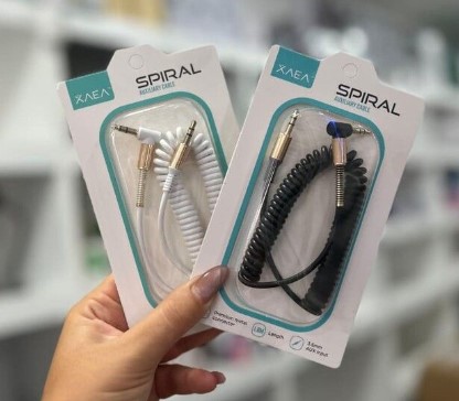 Cable Auxiliar 3.5mm Mod69 1.8Mts Espiral Negro