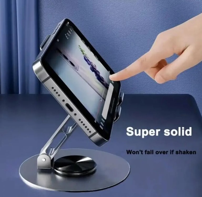 Soporte mesa celular m10 gris silver