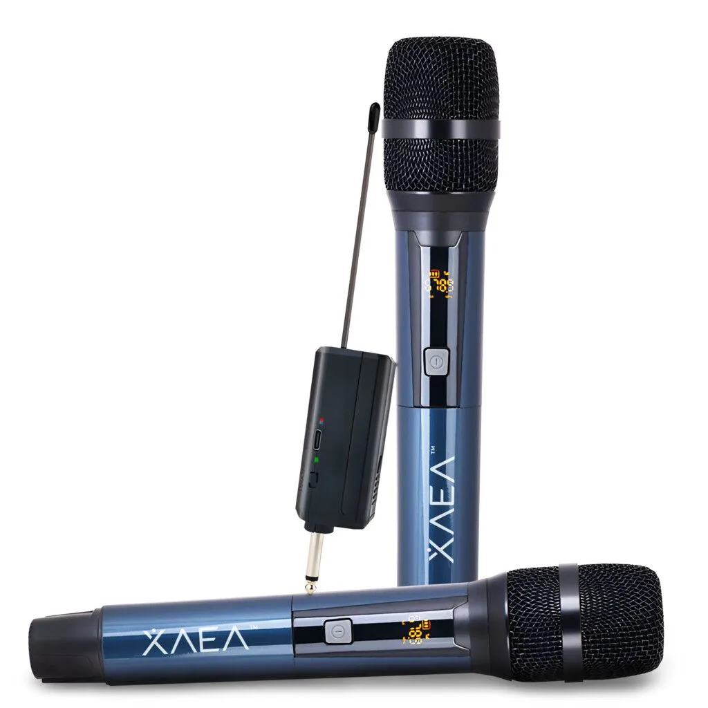 MICROFONO DOBLE INALAMBRICO MODX-065 - XAEA - KARAOKE 