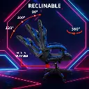 Silla Gamer Novohome Con Apoya Pies Negra y roja Gc1000