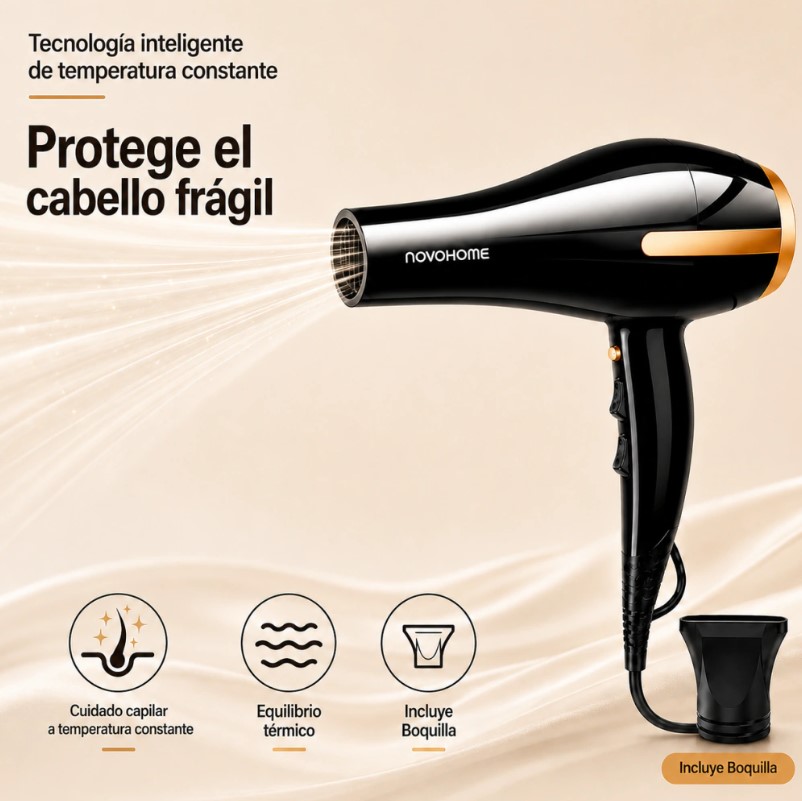 Novohome NH-BeautyPro Set Pack planchi + secador