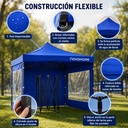 Novohome NH-GZb420-A Gazebo Plegable Reforzado 3X3 Mts Novohome C/Paredes Ventana