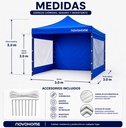 Novohome NH-GZb420-A Gazebo Plegable Reforzado 3X3 Mts Novohome C/Paredes Ventana