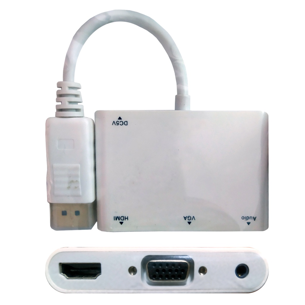 NETMAK NM-C96 - ADAPTADOR DISPLAY PORT A HDMI VGA Y AUDIO