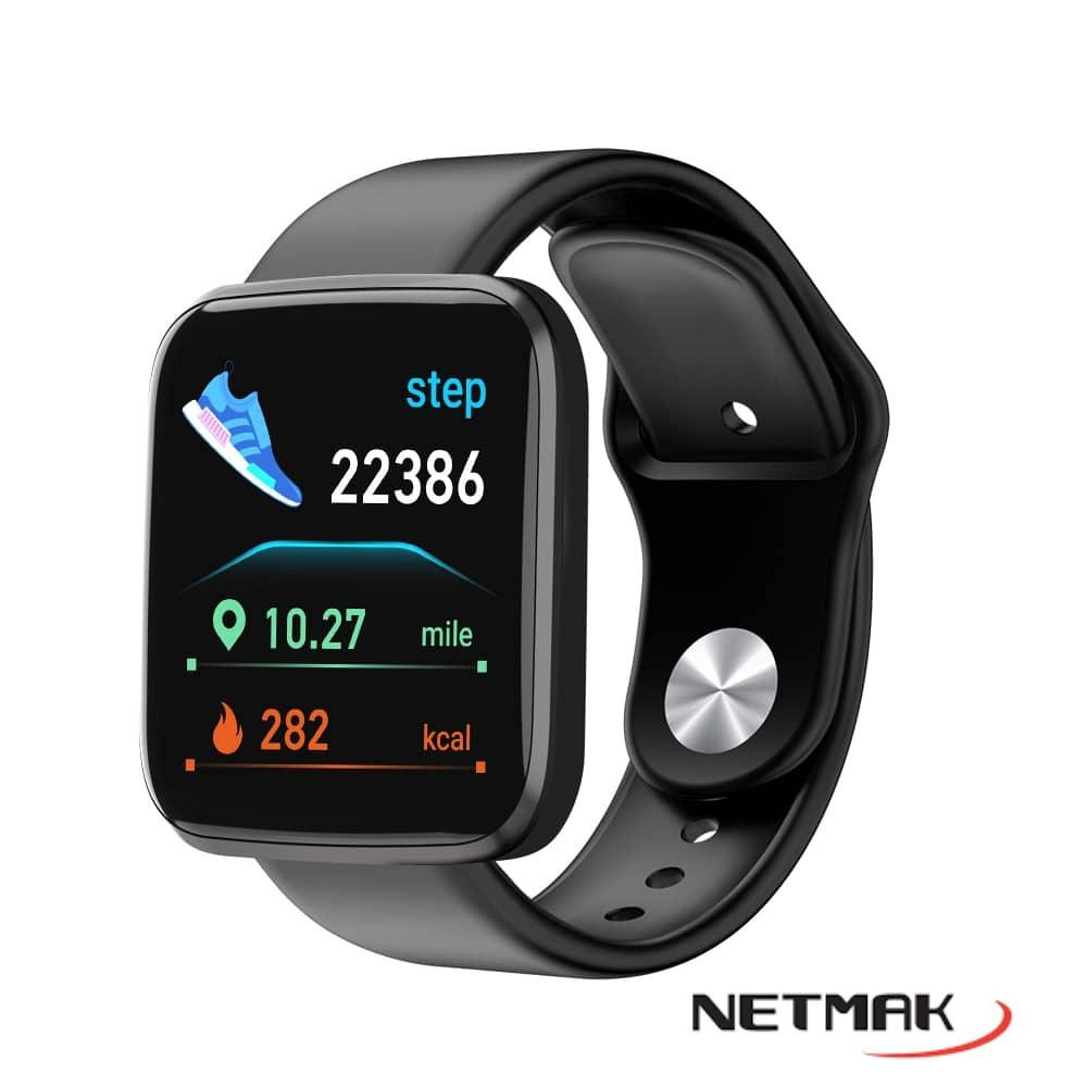 NETMAK NM-GO-B SMARTWATCH BLUETOOTH 4.2 AZUL O NEGRO FITNESS