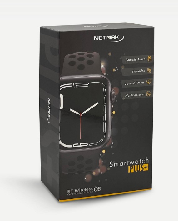 NETMAK NM-PLUS SMARTWATCH VOZ LLAMADAS NOTIFICACIONES APPS TOUCH FITNESS