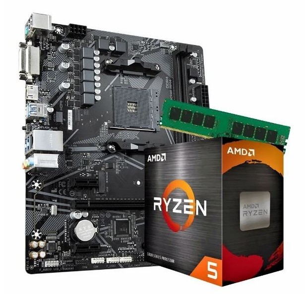 COMBO AMD RYZEN 5 4600G + MOTHER AMD AM4 + DDR4 16GB