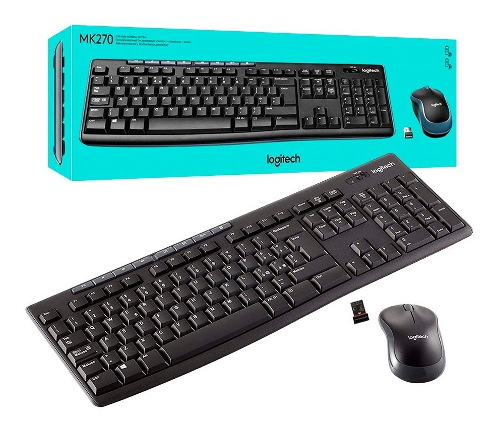 LOGITECH MK270 - TECLADO Y MOUSE WIRELESS INALAMBRICO USB