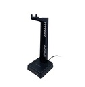 Netmak Nm-Hs430 Base Para Auricular Rgb + Hub 3 Usb
