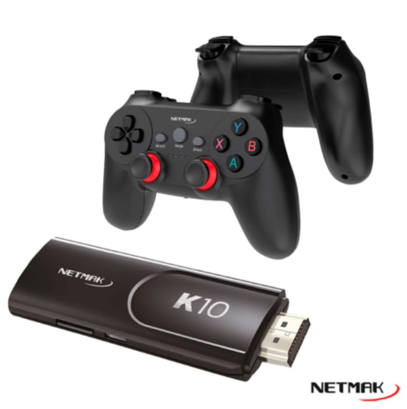 Netmak Nm-K10-W Mini Consola 4K Hdmi Tv 40.000 Juegos En Negro O Blanco