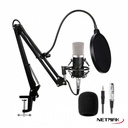 Netmak Nm-Ms790 Micrófono + Brazo Articulado Set Stream
