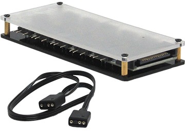 Hub Splitter Argb Rgbw 5V 3 Pines 10 Puertos Se Alimenta Por Puerto Sata Tp-19605