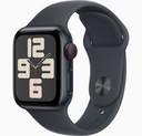 Apple MRG63LL/A Watch SE 2nd Gen GPS + Cell 40mm Midnight Aluminum Sport Band S/M