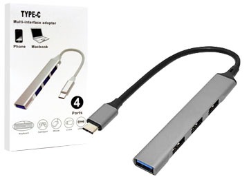Hub Usb Tipo C A 4 Puertos Usb 2.0 Tp-17817