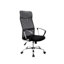 Global Silla Ergonómica Gerencial Tf102 Respaldo Alto Reforzada Apoya Cabeza Tapizado Mesh Y Ecocuero Negro