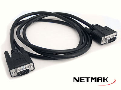 NETMAK NM-C18 1.5mts CABLE VGA MACHO A MACHO 1.5 mts