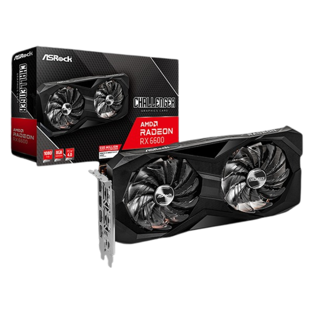 Placa De Video AsRock Radeon Rx6600 Challenger D 8Gb Oc