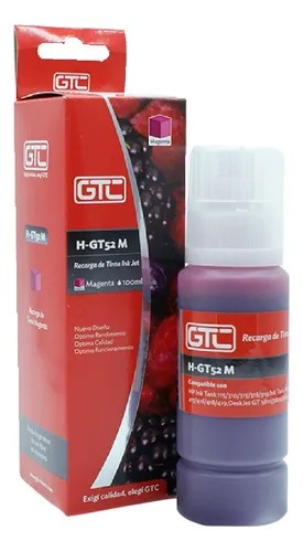 Gtc Tinta Alternativa Hp Gt52M Magenta Sistema Continuo 100Ml Hp 5810 Y 5820 