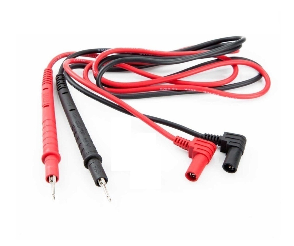 Megalite B00324 Puntas Para Tester Cable Para Tester C/Ficha Banana 90° 