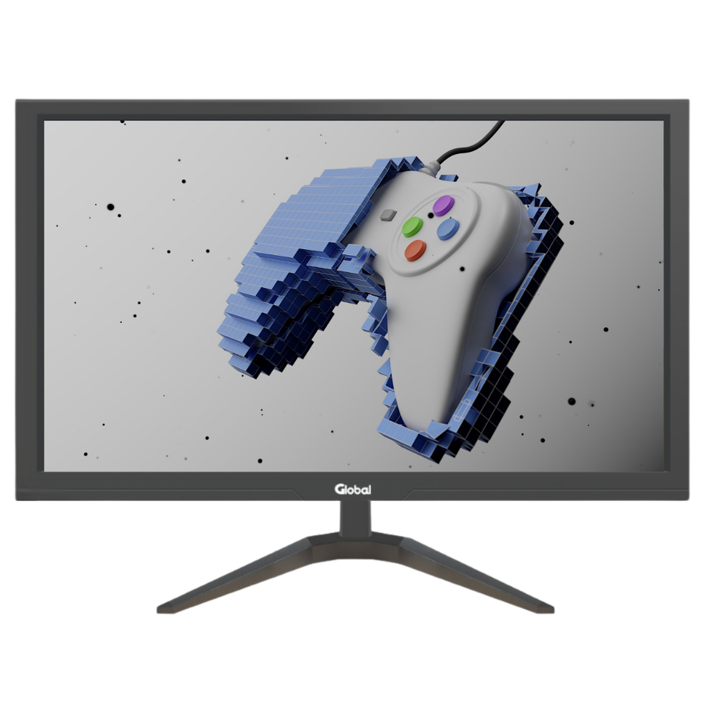 Global Monitor 27" Full Hd 60Hz Oficina Negro Base V  Vga Hdmi  