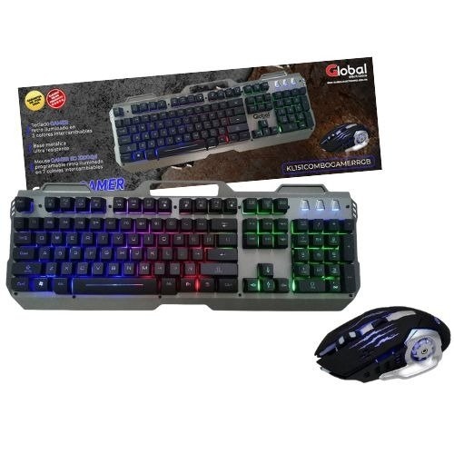 Jahro Jh-Cb02 Combo Gamer Teclado Mouse Usb Rgb 