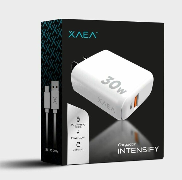 Xaea Cargador Celular Intensify 30W Usb + Tipo C - Con Cable Usb A Tipo C - Carga Rapida - Modx-C015
