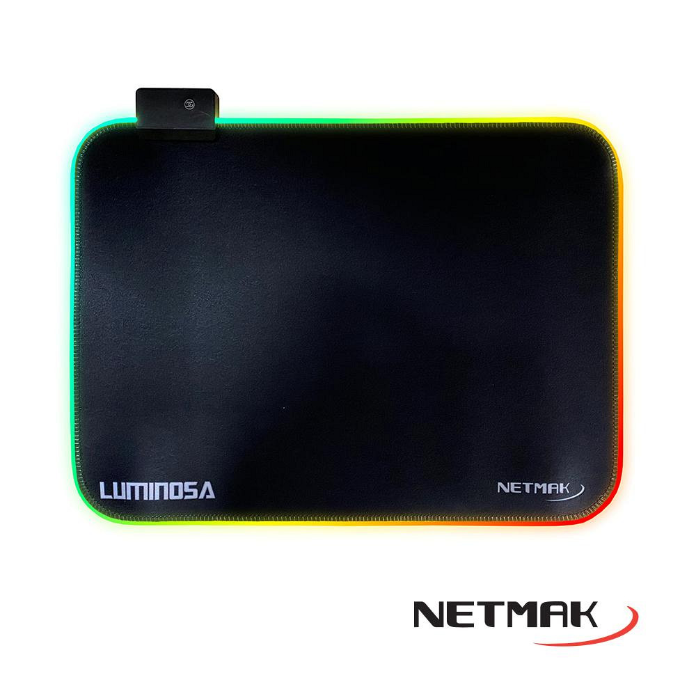 NETMAK NM-LUMINOSA - MOUSE PAD GAMER RETROILUMINADO RGB USB 30 X 25 X 0.3 CM