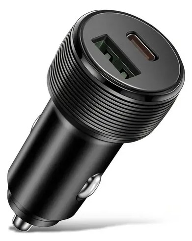 Tecnocel Cargador Celular 12V Df005 38W Carga Rapida 4.0 + Pd 30W - Usb Y Tipo C