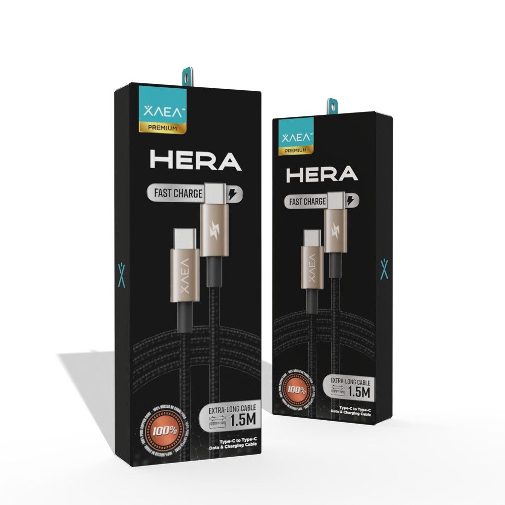 Xaea Hera Cable Tipo C A Tipo C Reforzado Mallado 1.5Mts Carga Rapida