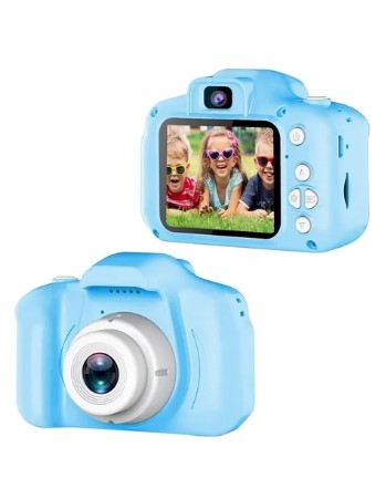 Camara Kids Digital Lcd C02 Juegos Celeste