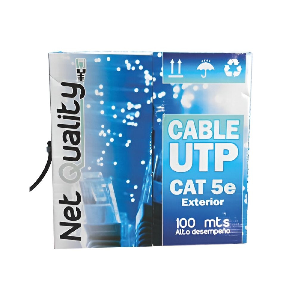 Netquality Cable Utp Cat5e Exterior Bobina X100 Mts Negro