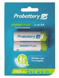 Probattery Pilas recargables AA 2100 MAH x 2 u