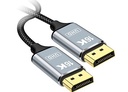 Cable Displayport M A Displayport M 1.8m 2.0 Hasta 240hz 16k Ficha Aluminio Mallado