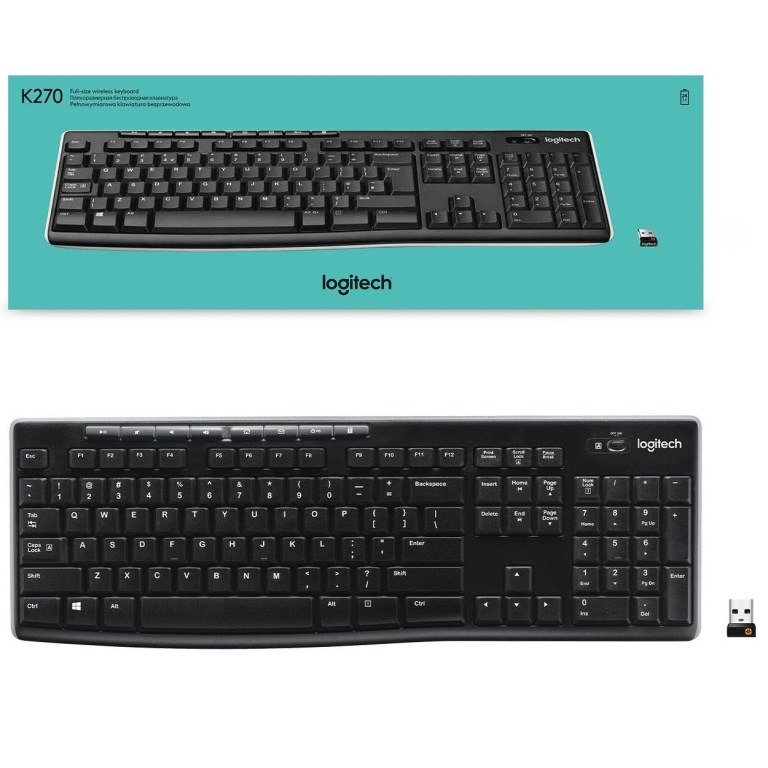 Logitech K270 - Teclado Wireless Inalambrico Usb Negro