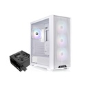 Thermaltake Gabinete Tt H390 Mid-Tower Tg Fan Argb X4 White C/Fuente 750W 80 Plus Bronze 