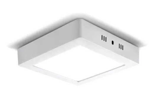 Leymar - Plafon Panel Led Cuadrado Aplicar Blanco Frio 18W 6000K