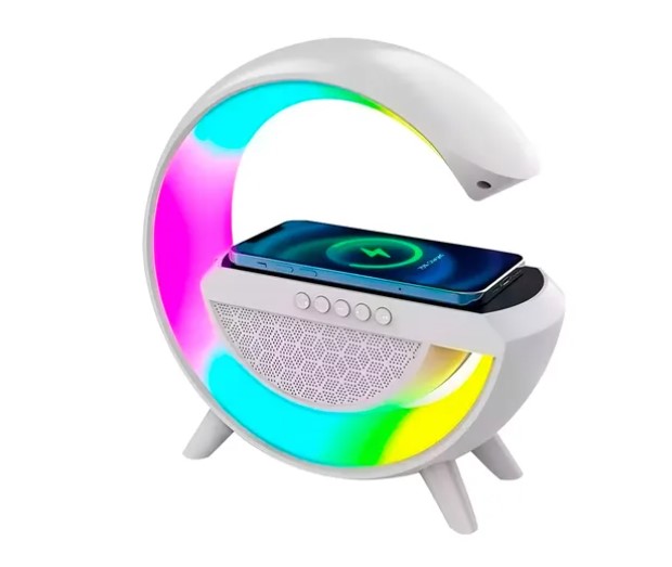 Only Lampara Velador Parlante Bluetooth Carga Inalámbrica 