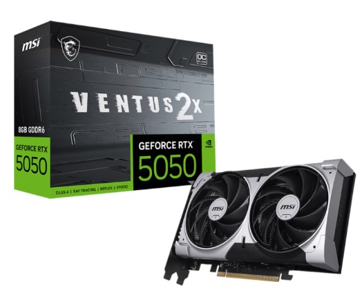 VGA MSI Placa De Video GeForce RTX 5050 Ventus 2X OC 8G