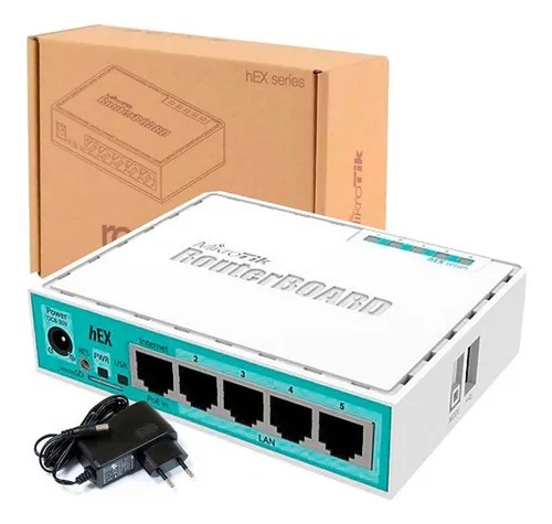 Router Mikrotik Rb750Gr3 Hex 5 Puertos Con Fuente 
