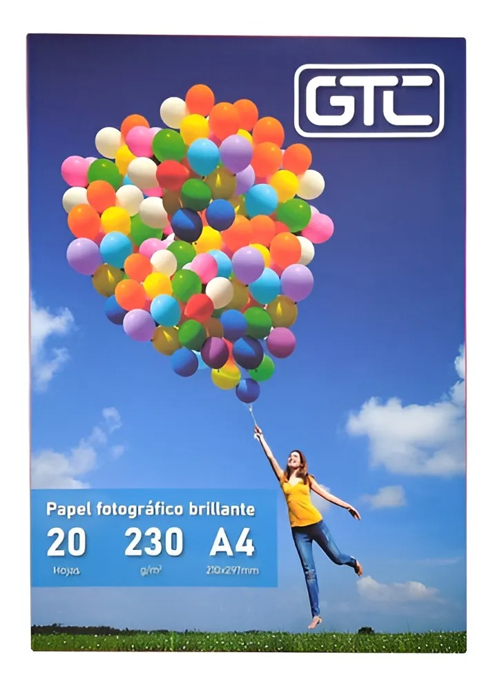Gtc Resma Papel Fotográfico Brillante A4 230Grs 20 Hojas 
