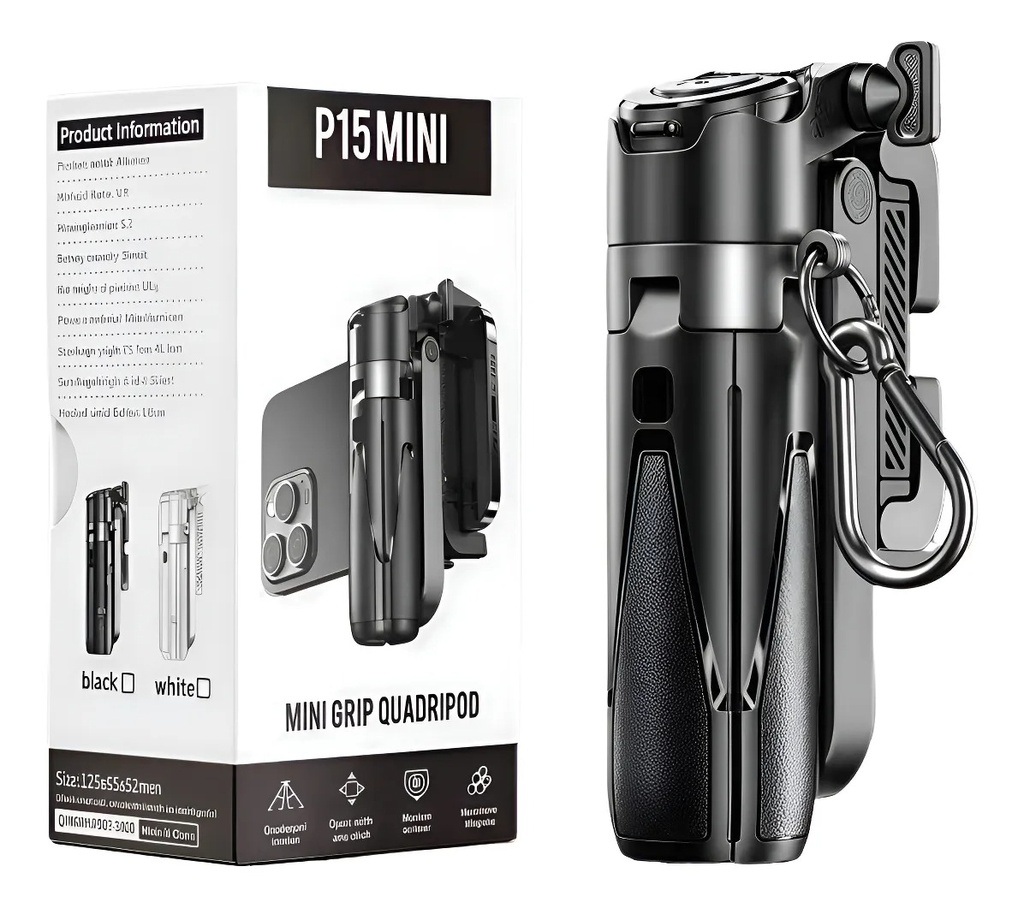 Soporte Tripode Celular Stick De Selfie Mini Con Estabilizador Y Control Bluetooth P15