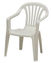 Silla King Blanca Con Apoya Brazos Pvc Apilable Reforzada 180Kg - Consulte X Mayor