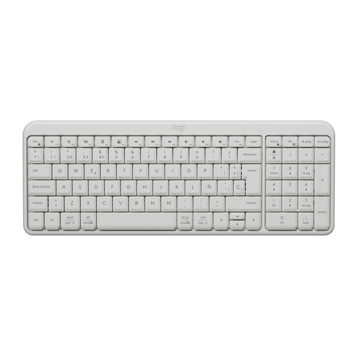 Teclado Bluettoth Logitech K250 Blanco
