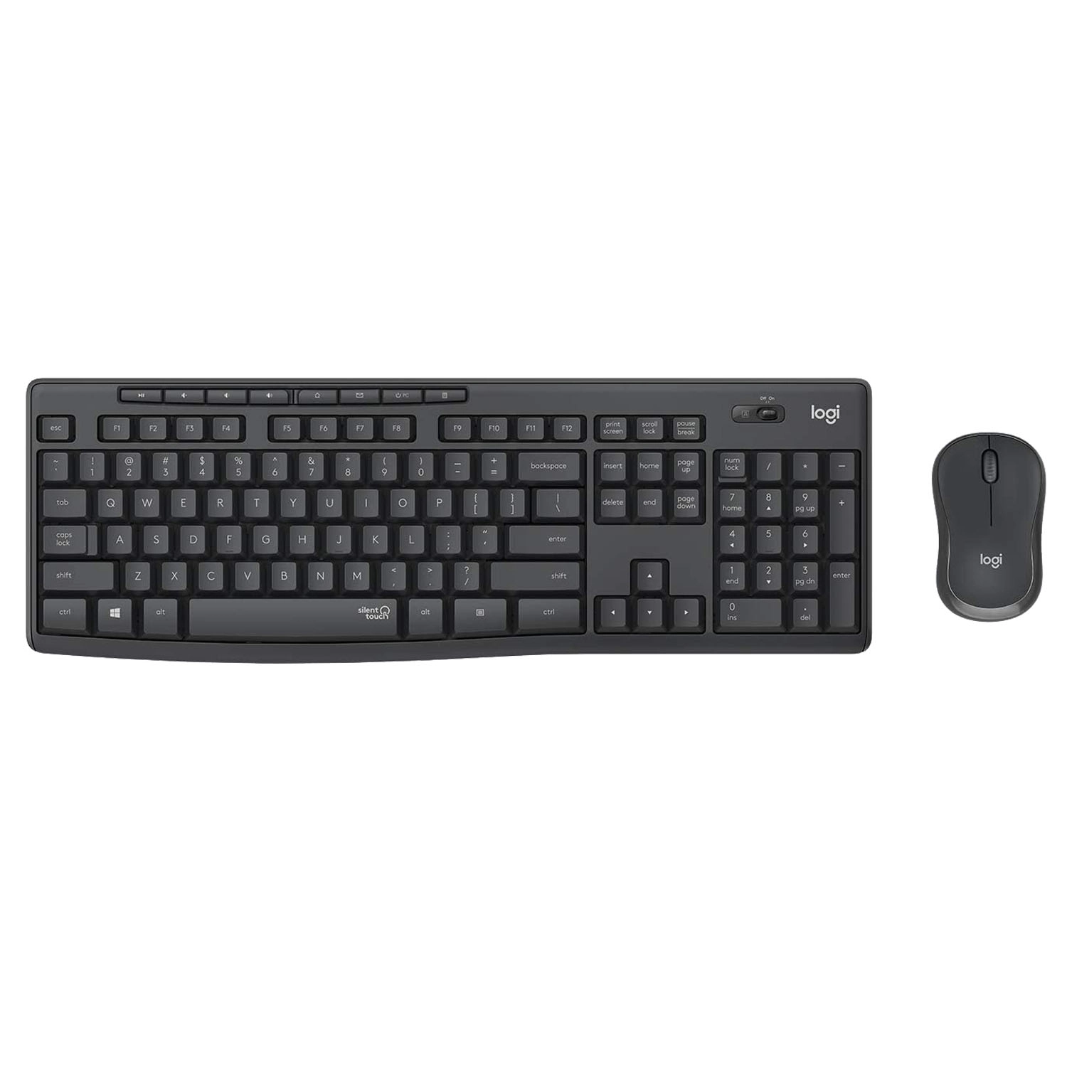 Combo Teclado Y Mouse Inalámbrico Logitech Mk295 Negro