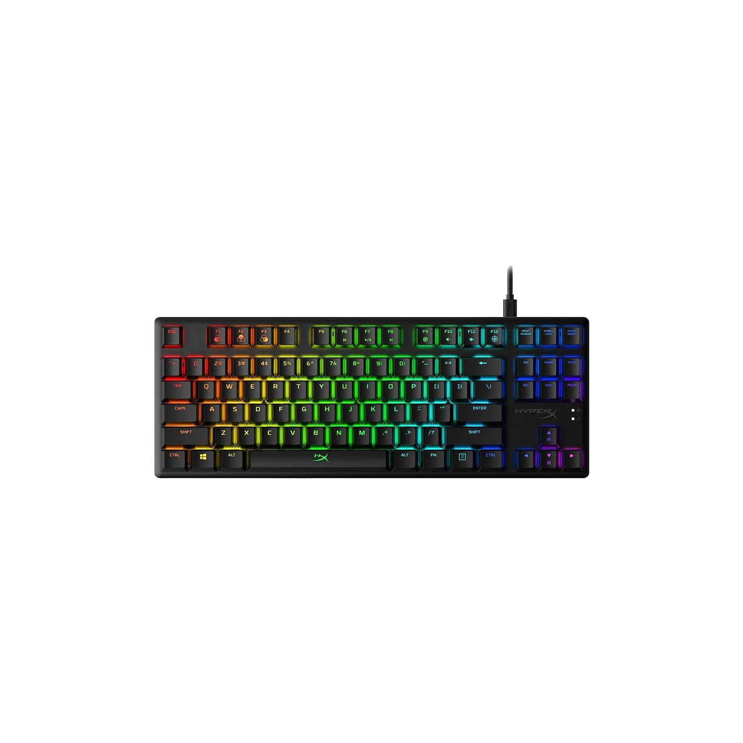 Teclado c/Cable HYPERX Alloy Origins Core Red US Negro