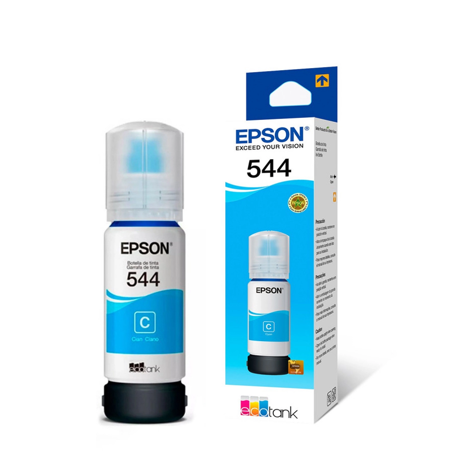 Botella De Tinta Epson 544 Cian